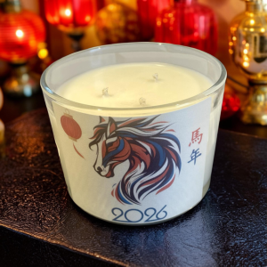 Year of the Fire Horse 2026 Candle, 16 oz / Bougie L'Année du Cheval de Feu 2026