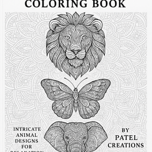 Animal Mandala Coloring Book - 60 Pages of Intricate Animal Designs - Digital Download