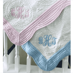 Unique Monogrammed Personalized Baby Quilts