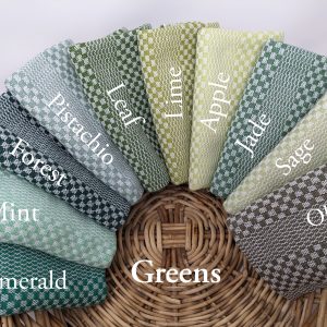 Handwoven Tea Towels / Linge à vaisselle tissé à la main / Green Collection