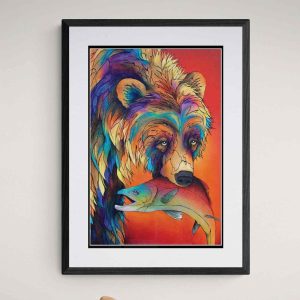 Framed Fishing Stories by Indigenous Artist Micqaela Jones