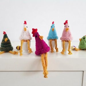 Hand Knitted Chicken Egg Warmers - Cute Easter Egg Cosies