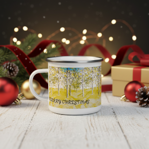Merry Christmas Enamel Mug