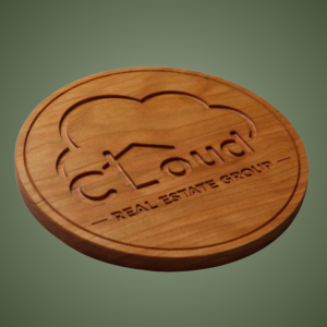 Personalized Real Estate Trivet: Carved Wood Trivet