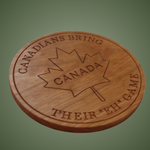 Personalized Canada Trivet: Carved Wood Trivet
