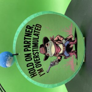 Frog Cowboy "Hold On Partner" Car freshie