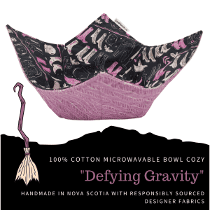 100% Cotton Microwavable Bowl Cozy - Defying Gravity