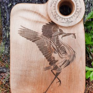 'Heron Dance' wooden cutting board/charcuterie board