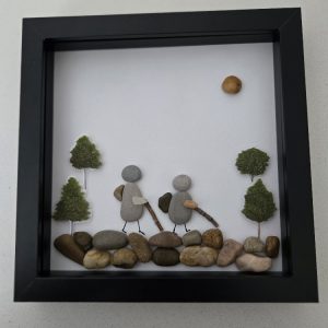 Pebble Art Hiking- 8" x 8"