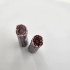 Red Flower raw cane-Cottage core-Unbaked polymer clay - Raw polymer cane