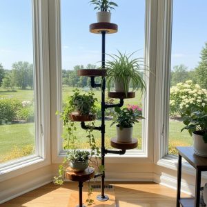 Industrial Plant Stand: 5,6 or 7 Tier Freestanding Metal Plant Holder - FREE SHIPPING