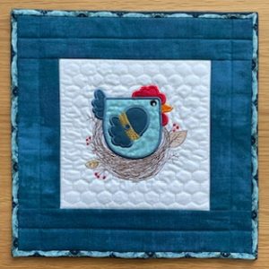 Quilted & Embroidered Table Topper/Wall Hanging