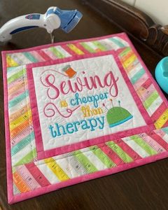 Quilted & Embroidered Table Topper/Wall Hanging