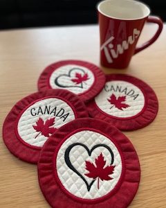 I Love Canada Mug Rugs (Coasters)