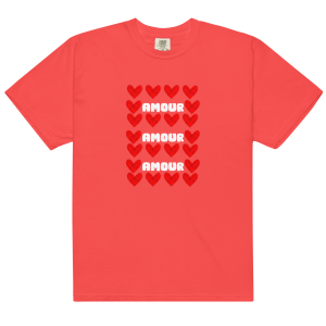 Amour Paprika garment-dyed heavyweight Valentine t-shirt