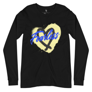 Fearless heart black longsleeve tee