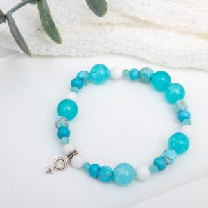 Jade, Arizona Turquoise,, Magnesite & Howlite bracelet