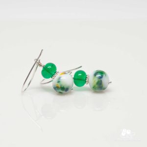 Marbled Green Drop Earrings