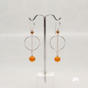 Amber Hoop Earrings