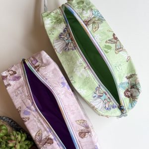 BOXY Mermaid & Fairy Zipper Pouch | Handmade Cosmetic Bag | Travel Makeup Bag | Cute Gift for Girls