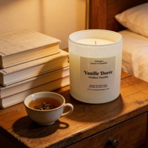 Golden Vanilla Soy Candle, 227 g.