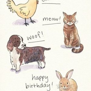 Animal Sounds Birthday Card