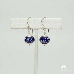 Cobalt Blue Glass Bead Earrings