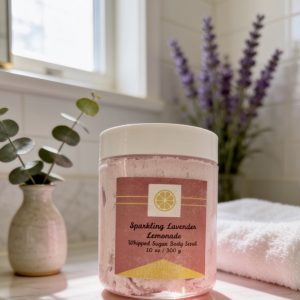 Sparkling Lavender Lemonade Whipped Foaming Sugar Body Scrub, 10 oz/300 ml